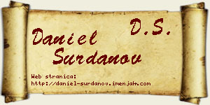Daniel Surdanov vizit kartica